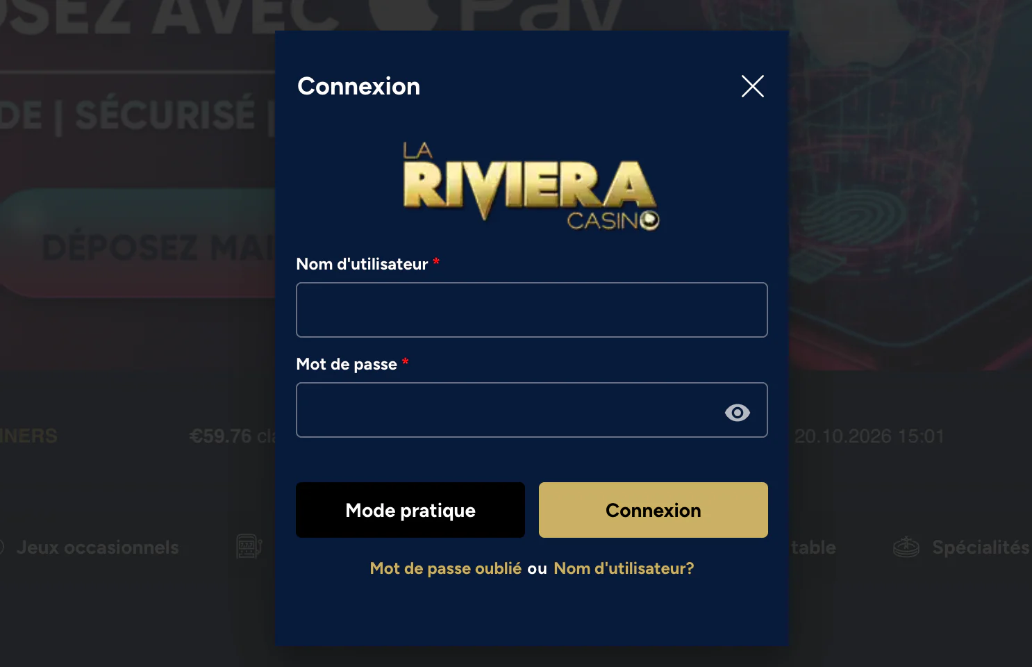 Gains et victoires de joueurs sur La Riviera Casino